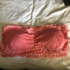 PINK LACE BANDEAU